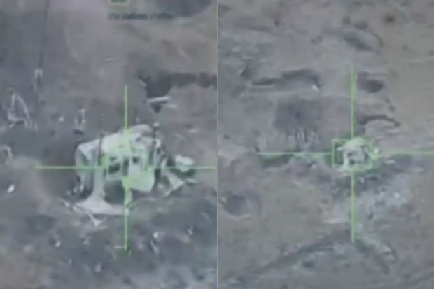 Ermənistan silahlı qüvvələrinin “Mortira” RMS-in məhvedilmə GÖRÜNTÜLƏRİ