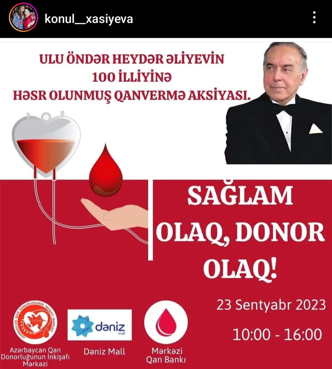 “Dəniz Mall”-da  “Sağlam olaq – Donor olaq” şüarı altında qanvermə aksiyası təşkil olunacaq