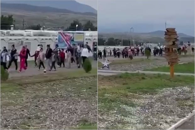 Ermənilər Xandəndini tərk edirlər - VİDEO