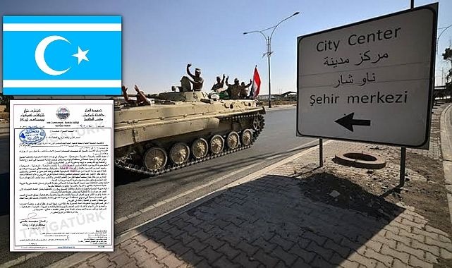 Kərkük küçələrində türkcə lövhələr asıldı