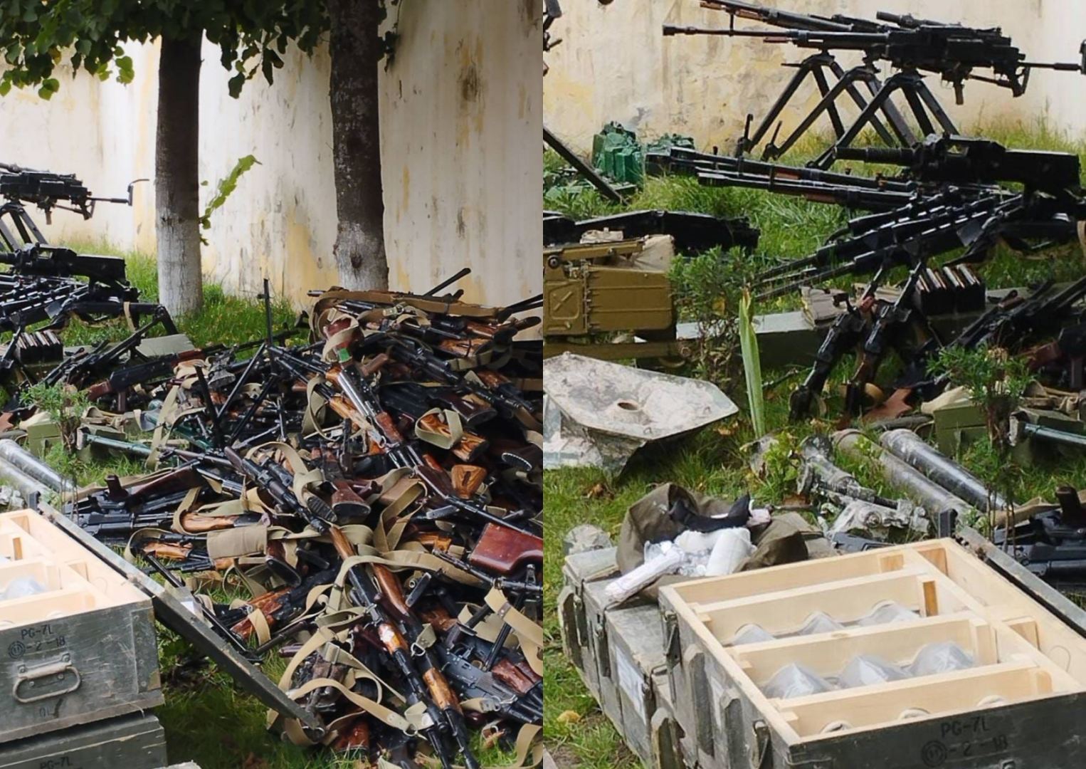 Qarabağdakı ermənilər silahlarını təhvil verir (FOTO)