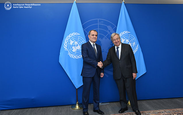 Bayramov Quterreş ilə görüşdü - Fotolar