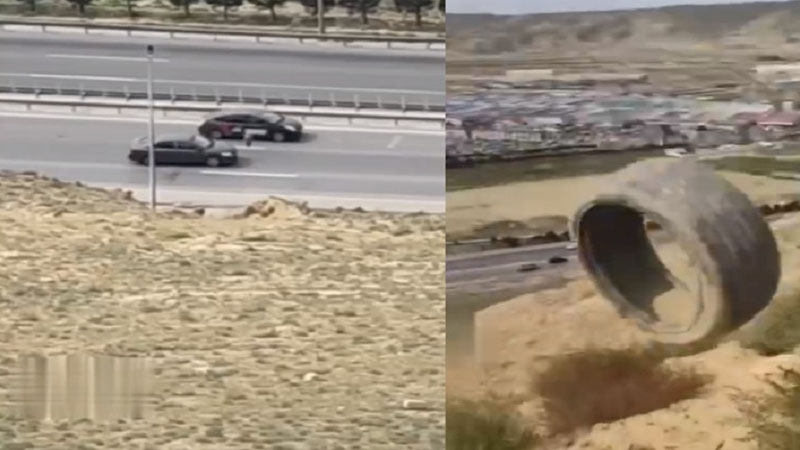 Bakıda yeniyetmələrin təhlükəli əyləncəsi (VİDEO)