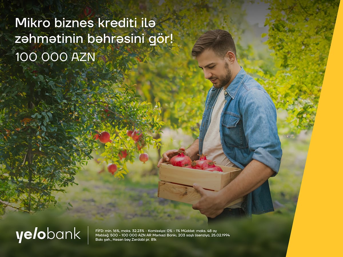 Bizneslə məşğul olanlara sərfəli mikro kredit!  