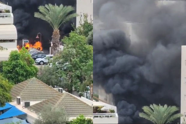 İsrailin Aşdod şəhəri raket atəşinə tutulub: Xəsarət alanlar var - VİDEO