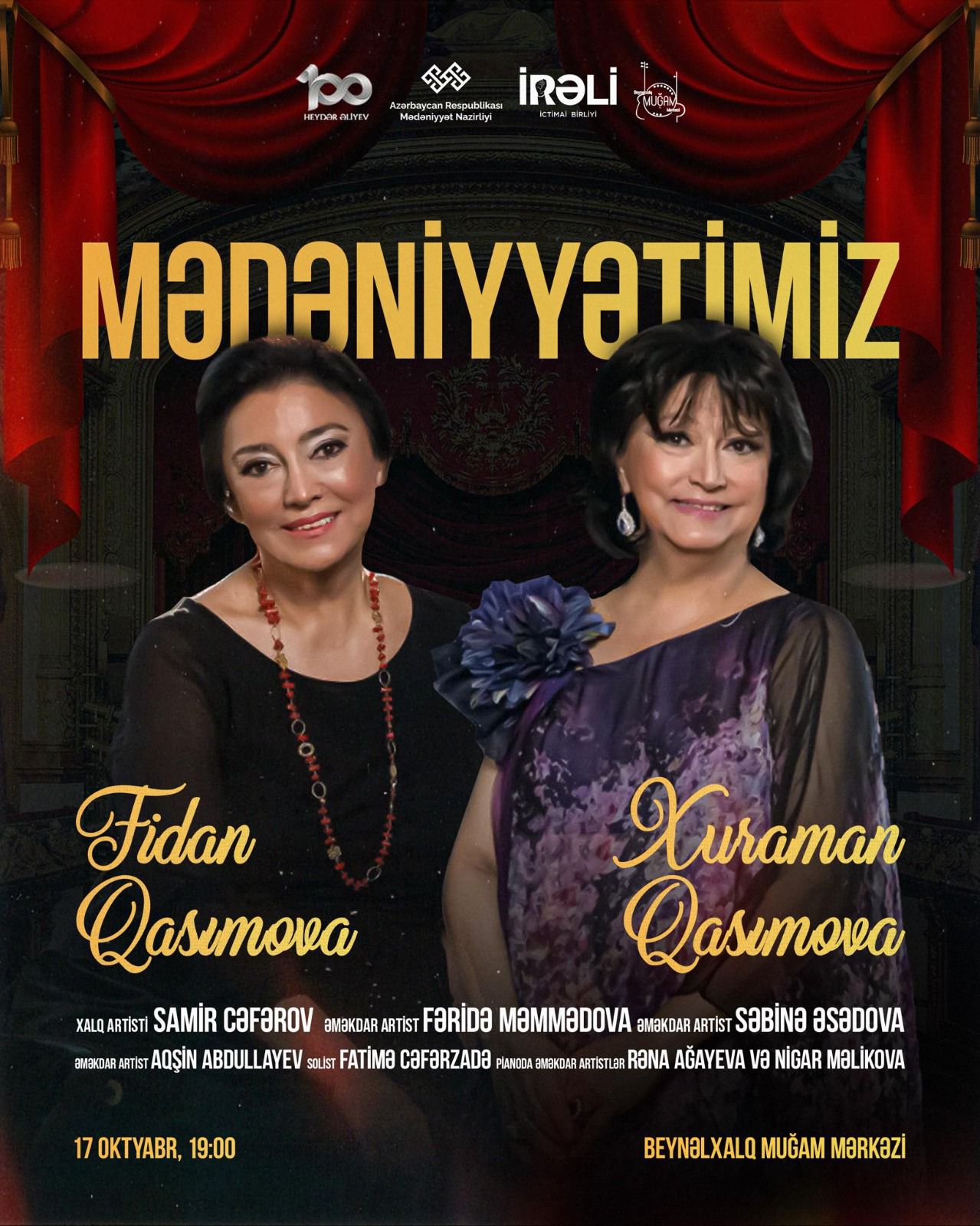 “MədəniyyətimİZ” layihəsinin növbəti qonaqları xalq artistləri Fidan və Xuraman Qasımovalar olacaq