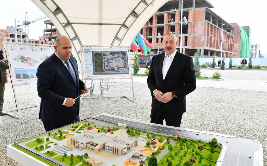 Füzuli şəhərində 240 yerlik uşaq bağçasının təməli qoyulub