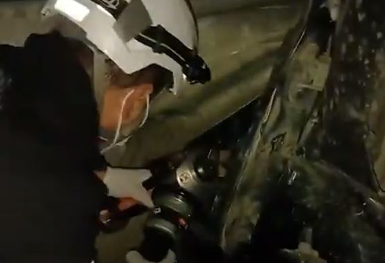 Bakıda ağır qəza - Maşında sıxılı qalan sürücü belə xilas edildi (VİDEO)