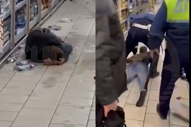 Rusiyada naməlum şəxs mağazada bıçaqla müştərilərə hücum edib - VİDEO