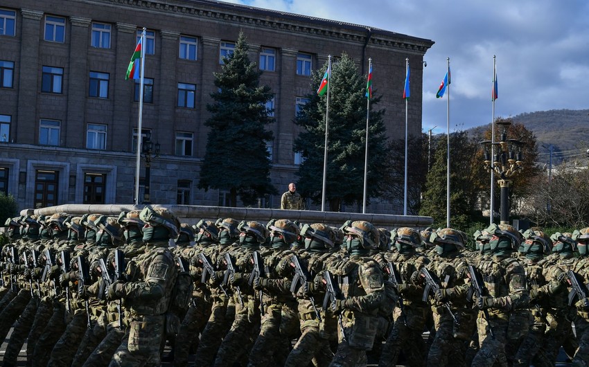 Xankəndidəki Zəfər paradından görüntülər