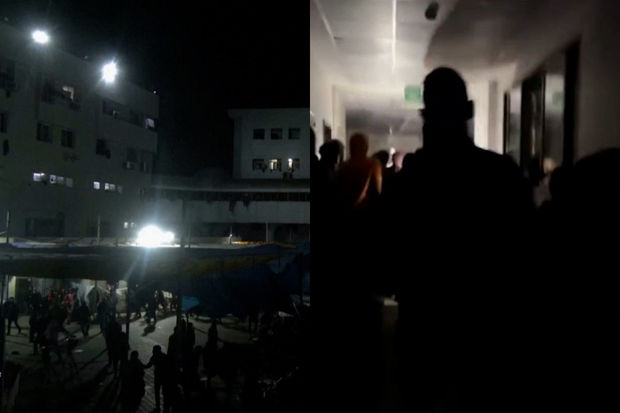 Qəzzada yerləşən xəstəxananın yaxınlığına raket düşüb - VİDEO