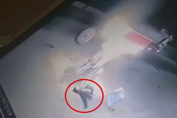 Ağdaşda 40 yaşlı kişinin faciəvi şəkildə ölməsinin görüntüləri - ANBAAN VİDEO