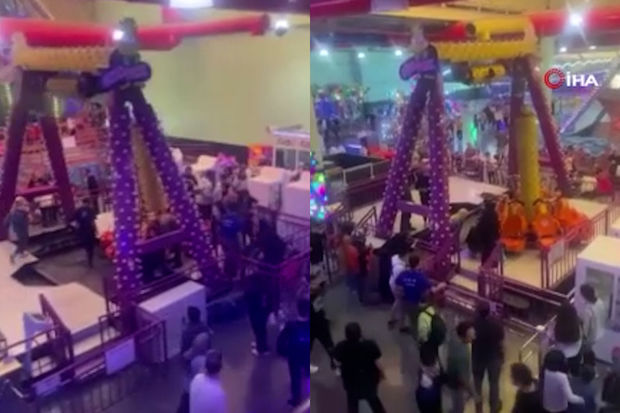 Türkiyədə attraksion qırılıb, valideynlər təlaş içində övladlarını xilas etməyə çalışıb - VİDEO