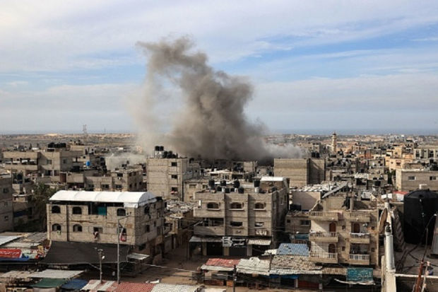 Qəzzada xəstəxananın yaxınlığında güclü partlayış baş verib