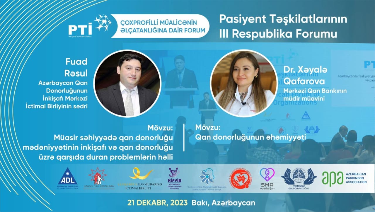 Pasiyent Təşkilatlarının III Respublika Forumu təşkil ediləcək