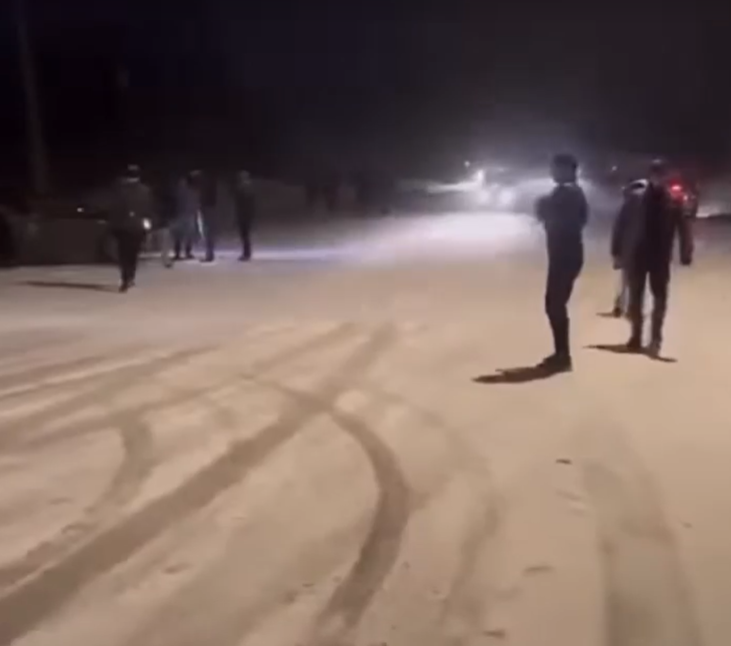 Quba-Qusar yolu buz bağlayıb - VİDEO