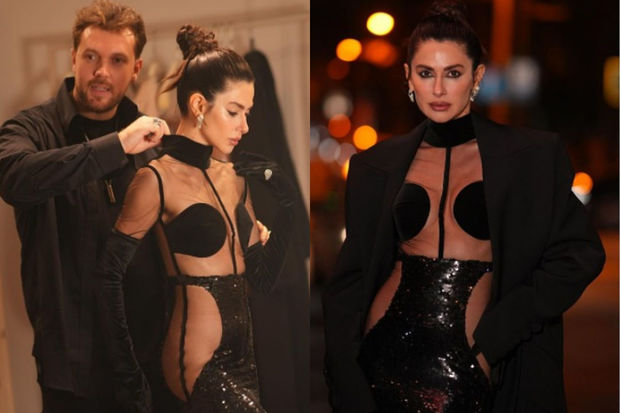 Azərbaycanlı aktrisa geyimi ilə Türkiyədə keçirilən tədbirdə diqqət mərkəzinə düşdü - FOTO