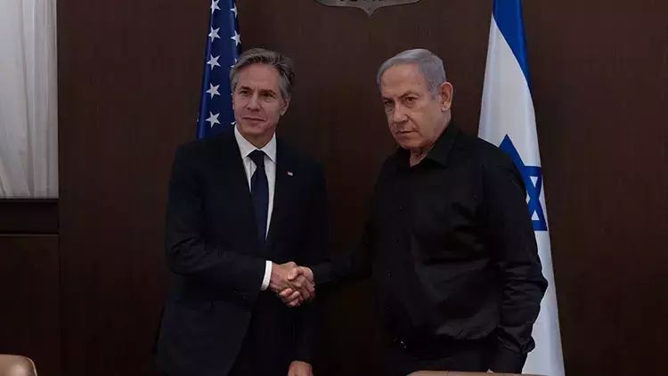 ABŞ dövlət katibi Blinken İsrailin baş naziri Netanyahu ilə görüşüb