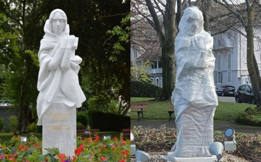 Azərbaycan ictimaiyyəti Fransada Xurşidbanu Natəvanın heykəlinin aşağılanmasını pisləyib