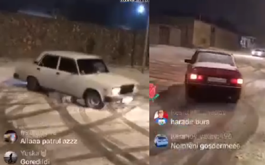 “TikTok”da canlı yayım açaraq avtoxuliqanlıq edənlər ƏLƏ KEÇDİ - VİDEO
