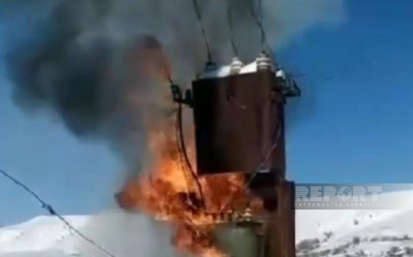 Cəlilabadın Ləkin kəndində transformatorda yanğın olub