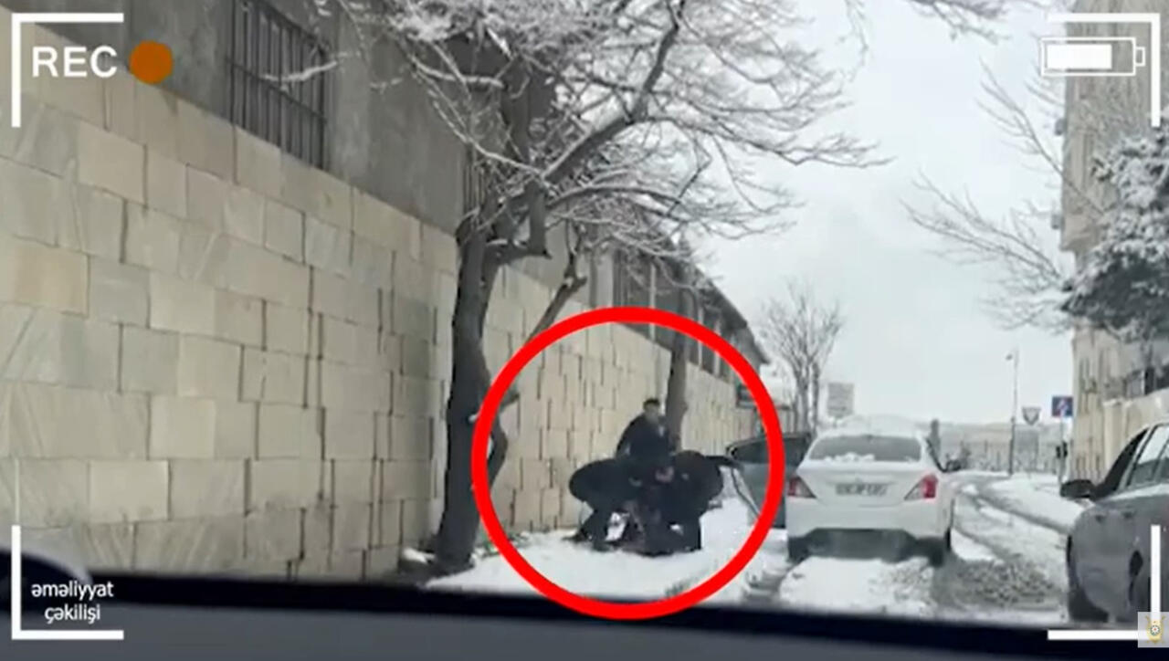 Bakıda silahlı şəxslər belə tutuldu - ƏMƏLİYYAT GÖRÜNTÜSÜ