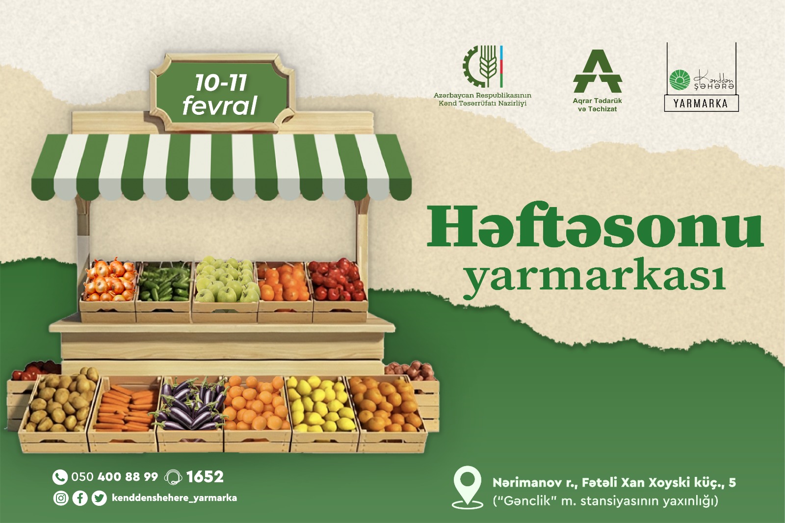 10-11 fevral tarixlərində “Kənddən Şəhərə” həftəsonu yarmarkası təşkil olunacaq