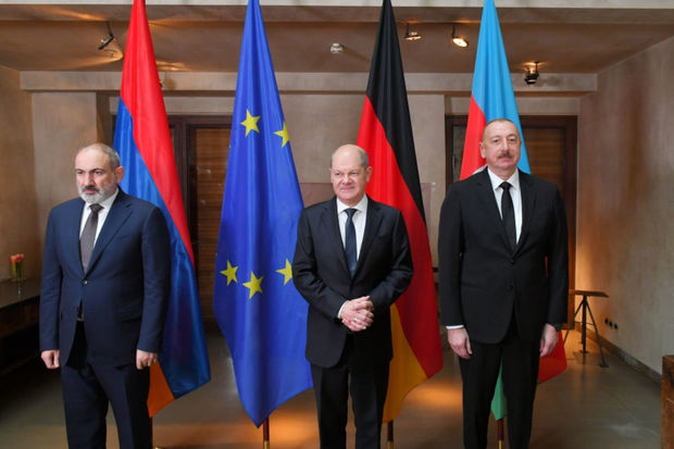 Münxendə Azərbaycan Prezidentinin Almaniyanın Kansleri və Ermənistanın Baş naziri ilə birgə görüşü başlayıb