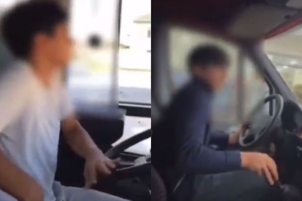 Bakıda yeniyetməyə avtobus sürməyə icazə verən valideyn cəzalandırıldı - VİDEO