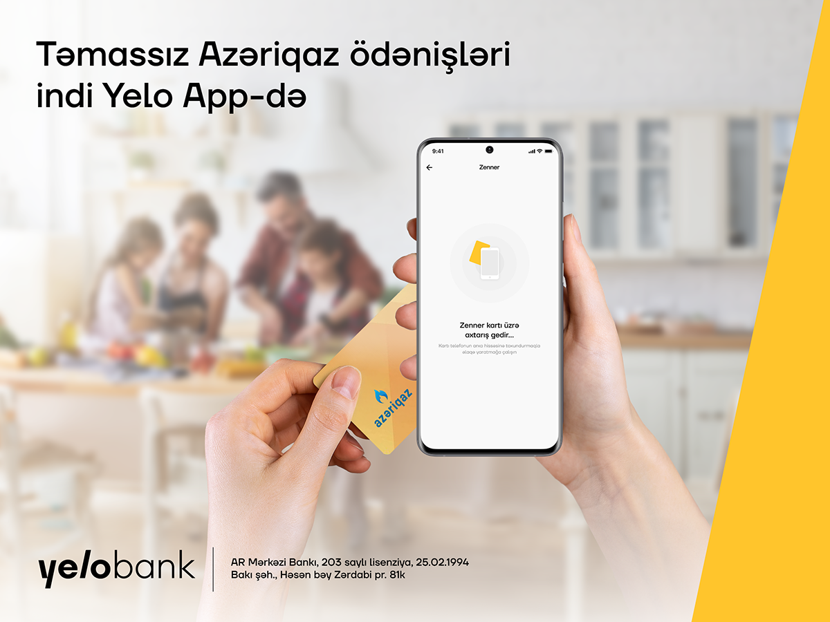 Yelo App vasitəsilə qaz kartının balansını artır