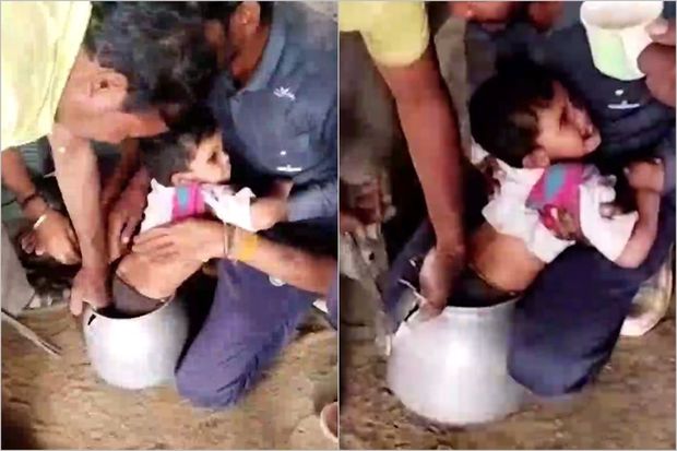 “Gizlənpaç” zamanı qazanda gizlənmək fikri uşağın başına oyun açdı - VİDEO