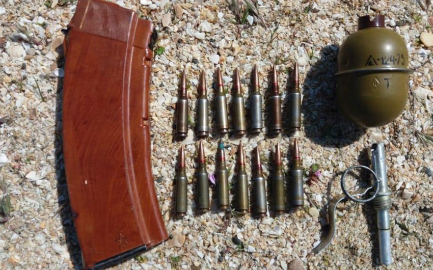 Bakıda avtomat və əl qumbaraları tapılıb