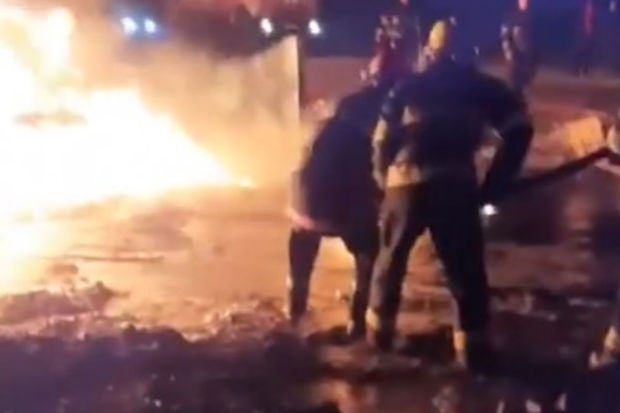 Şəmkirdə istixana kompleksində yanğın olub - VİDEO