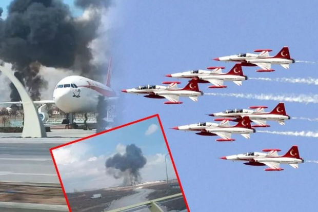 “Türk ulduzları”na məxsus təyyarə Konyada qəzaya uğrayıb - FOTO
