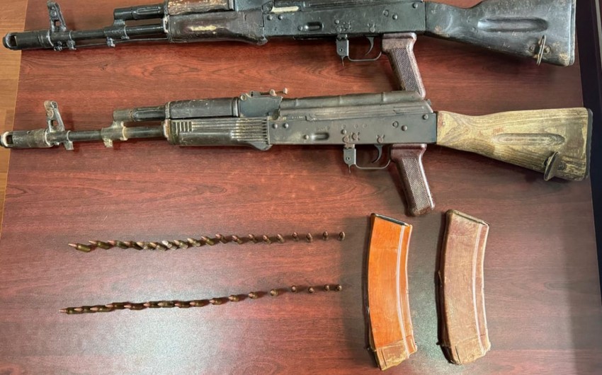 Xankəndidə 3 avtomat, 2 qumbara aşkar edilərək götürülüb