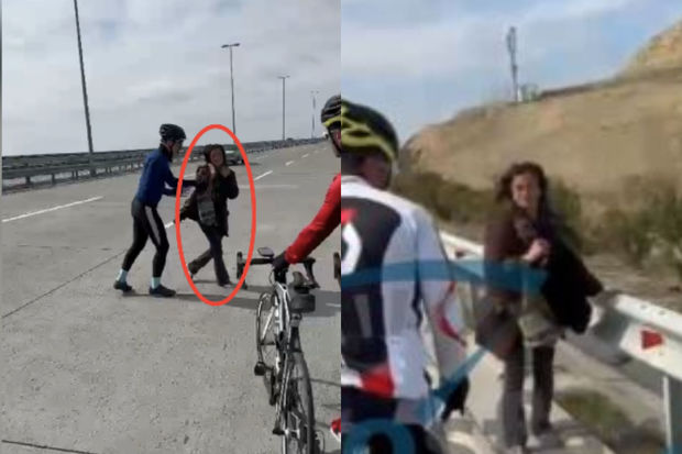 Bakıda qadın özünü göz görə-görə ölümə atır - VİDEO