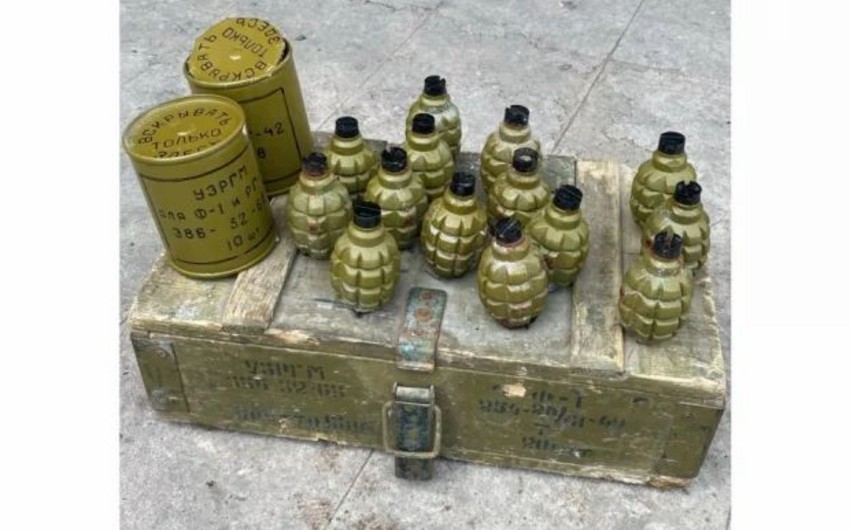 Xankəndidə avtomat və qumbaralar aşkarlanıb