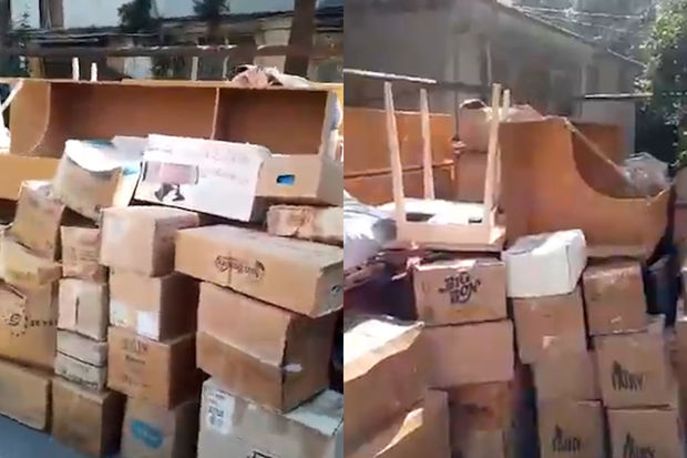 Bakıda tanınmış alim əşyaları ilə birlikdə küçəyə atıldı - VİDEO