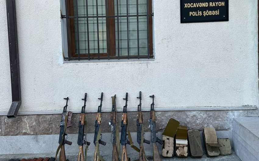 Xankəndidə 11 avtomat, 11 qumbara və 1 qumbaraatan aşkarlanıb