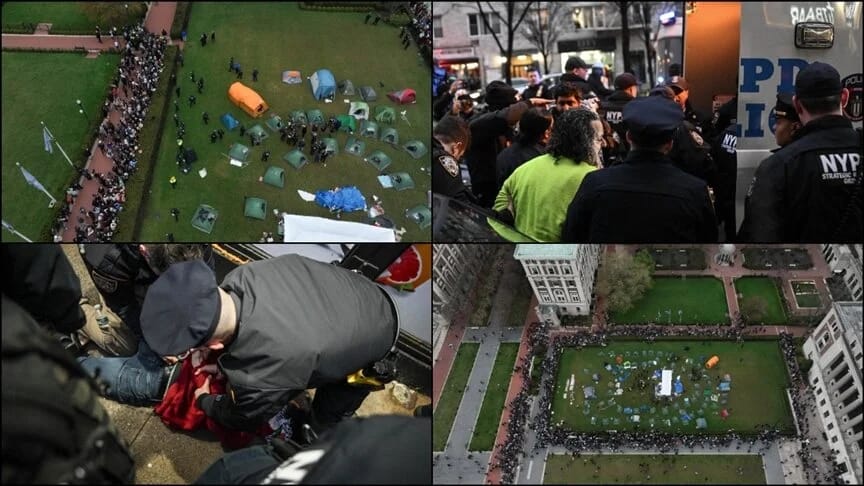 ABŞ-ın Kolumbiya Universitetində fələstinlilərin nümayişləri zamanı 100-dən çox tələbə saxlanılıb