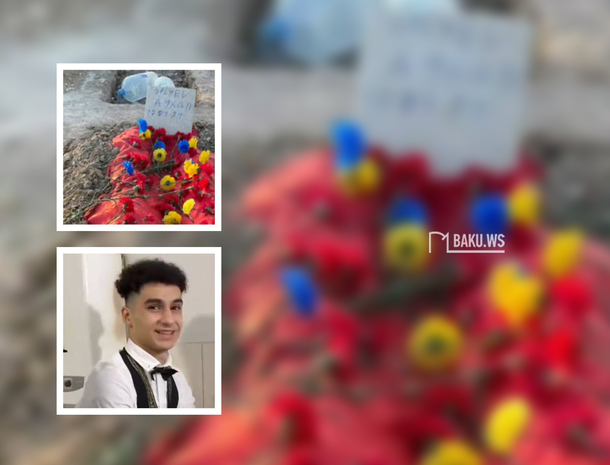 Aytən Səfərovanın düşdüyü qəzada ölən Ayxanın sevgilisi məzar başında - VİDEO