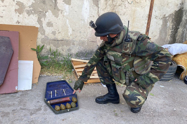 Sumqayıtda sursat aşkar edildi - FOTO/VİDEO