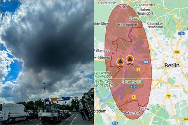 Berlinin bir hissəsini zəhərli tüstü bürüdü: Əhaliyə xəbərdarlıq edildi - FOTO/VİDEO