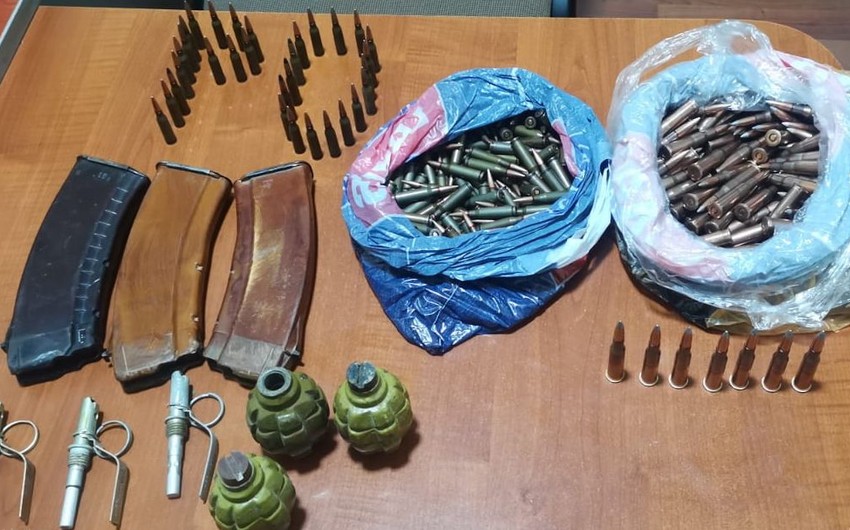 Oğuzda əl qumbaraları və sursat aşkarlanıb