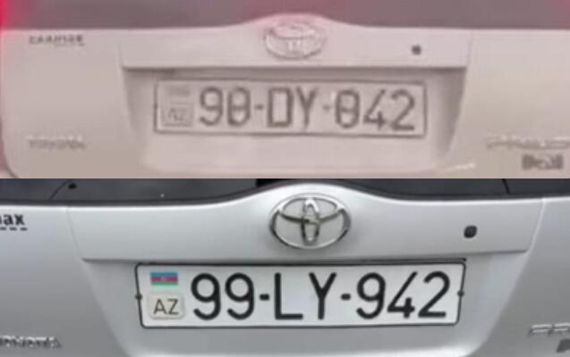 Maşınının nömrəsini dəyişən sürücü həbs edildi - FOTO