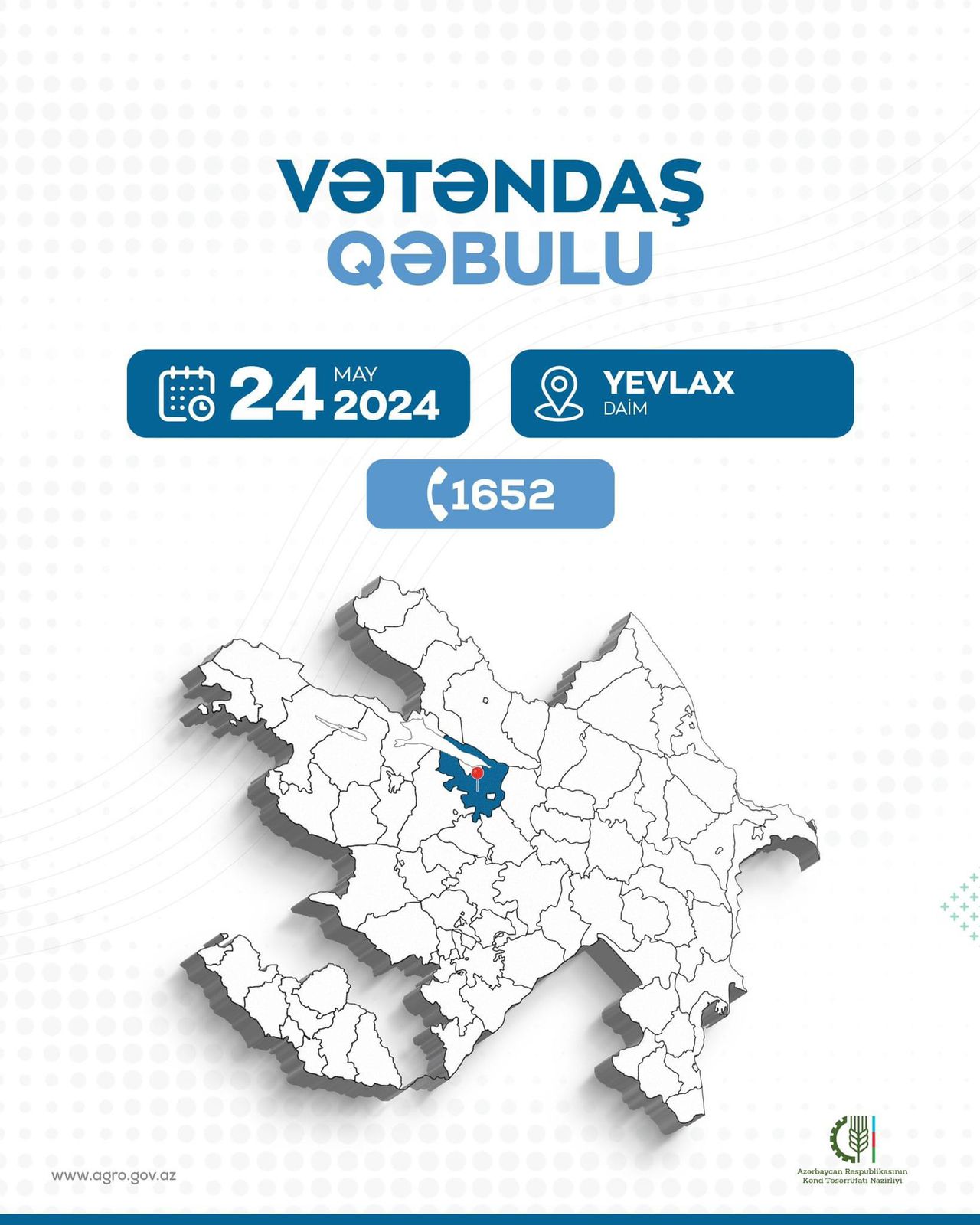 Məcnun Məmmədov Yevlaxda vətəndaşları qəbul edəcək