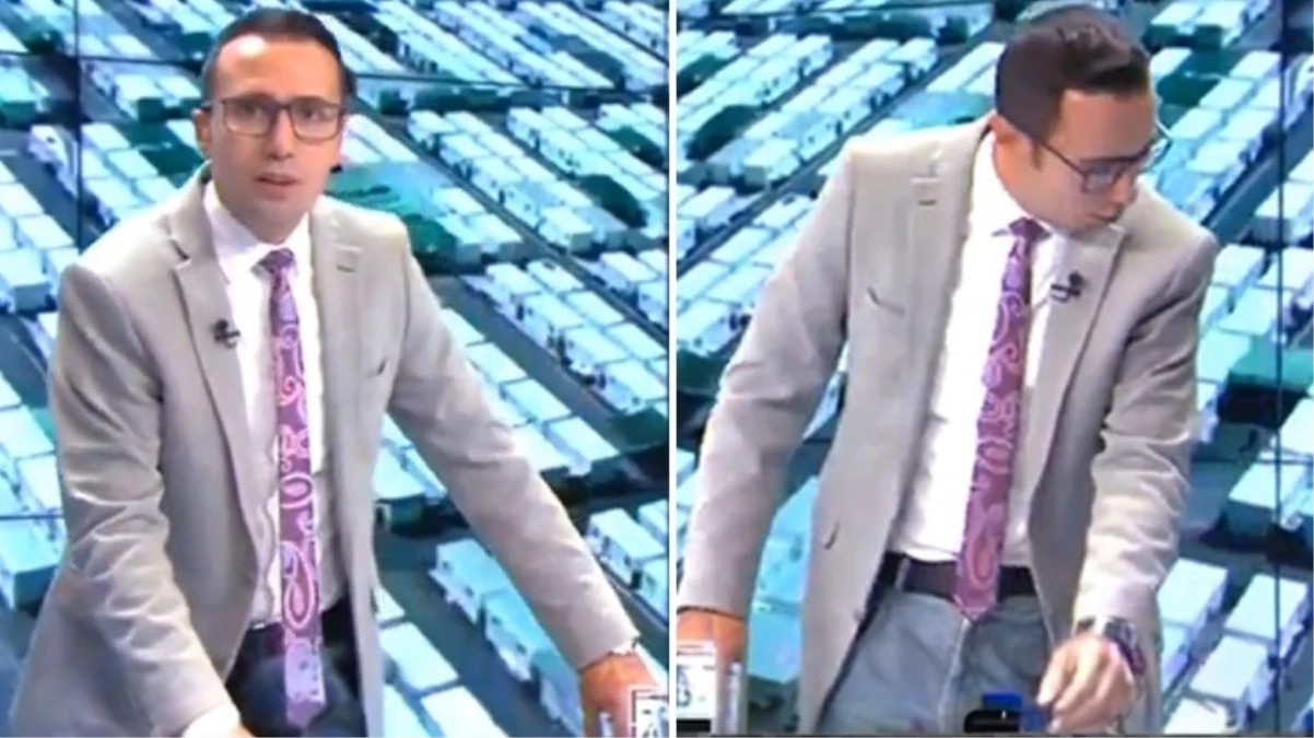 Canlı yayımda zəlzələ oldu - Aparıcının çətin anları kameralara düşdü