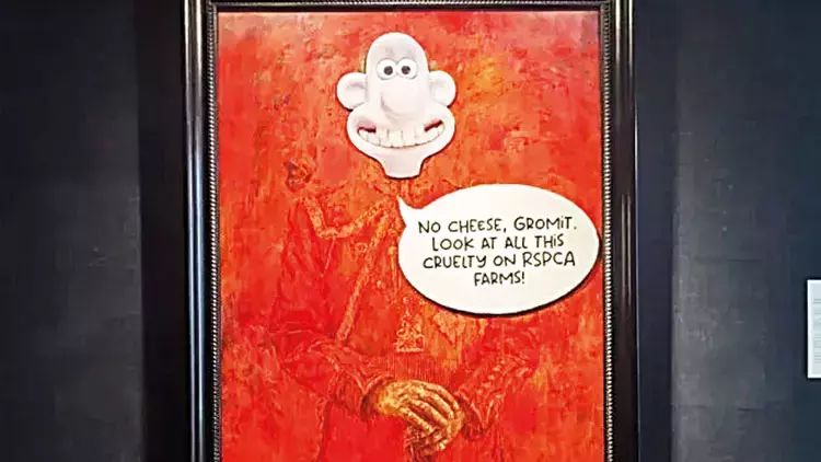 Kralın portretinə hücum edildi