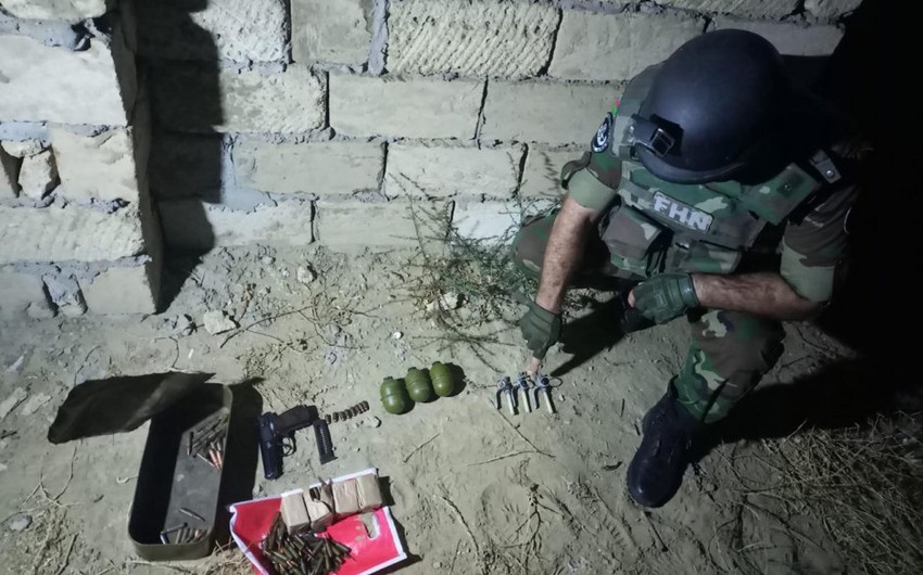 Abşeronda xeyli silah-sursat tapılıb