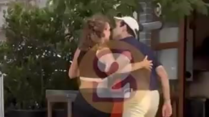 Sevgilisi ilə öpüşərkən görüntüləndi - VİDEO